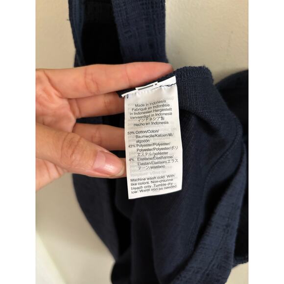 Madewell Top Women's XL Blue Apron Cross Back Tank Blouse Sleeveless - Picture 5 of 6